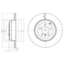 LAND ROVER Гальмівний диск задн. RANGE ROVER III (L322) 4.4 D, 5.0 09- Delphi bg9080c