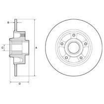 Гальмівний диск з підшипником Renault Megane, Scenic, Clio Delphi bg9137rs