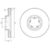 Тормозные диски крашеные Ford Transit Delphi bg9142c