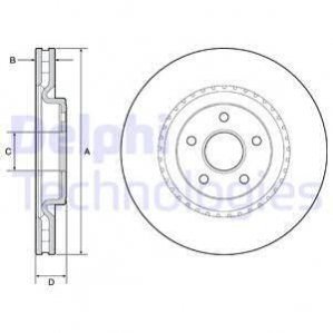 Гальмівні диски передні Delphi bg9213c