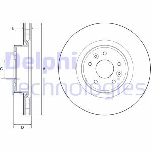 Купить Тормозной диск Delphi bg9232c (фото1) подбор по VIN коду, цена 2762 грн.