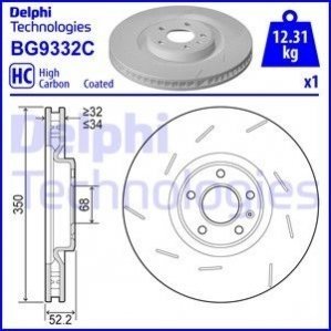 Гальмівний диск Delphi bg9332c