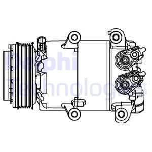 Купить Компрессор кондиционера Ford Focus, Fiesta, B-Max Delphi cs20466 (фото1) подбор по VIN коду, цена 14502 грн.