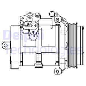 Компрессор кондика MB Sprinter 2.23.0CDi (06>) шкив @119mm Delphi cs20528