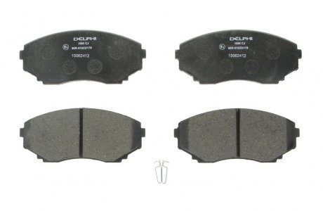 Купить Комплект тормозных колодок из 4 шт. дисков Delphi lp1095 (фото1) подбор по VIN коду, цена 1088 грн.