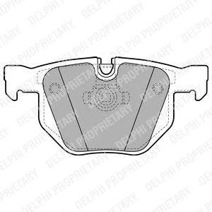 Купити Комплект гальмівних колодок з 4 шт. дисків BMW E60, E61, E63, E64, E92, E93, E90 Delphi lp1927 (фото1) підбір по VIN коду, ціна 971 грн.
