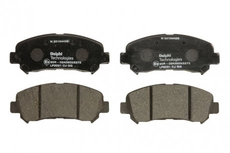 Комплект тормозных колодок из 4 шт. дисков Nissan X-Trail, Qashqai, Renault Koleos Delphi lp2031