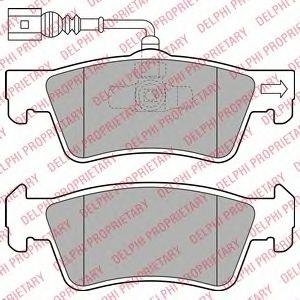 Гальмівні колодки дискові VW Touareg/Transporter/Multivan "R "03>> Delphi lp2086