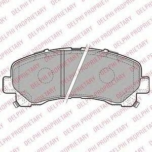 Купити Комплект гальмівних колодок - дискові Delphi lp2229 (фото1) підбір по VIN коду, ціна 1552 грн.