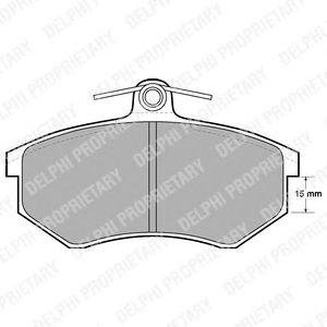 Купить Комплект тормозных колодок из 4 шт. дисков Audi 80, 100, A4, Seat Cordoba, Volkswagen Golf Delphi lp429 (фото1) подбор по VIN коду, цена 742 грн.