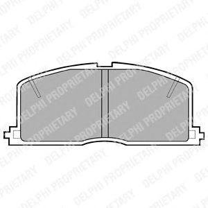 Комплект тормозных колодок из 4 шт. дисков Delphi lp460