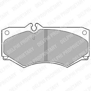 Комплект гальмівних колодок з 4 шт. дисків Mercedes T1/T2, G-Class Delphi lp468