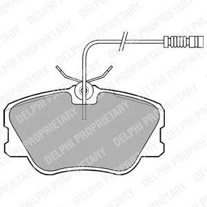 Комплект гальмівних колодок з 4 шт. дисків Mercedes W124, S124, A124, A207, A238, C124, C207, C238 Delphi lp608