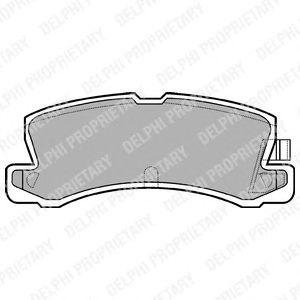 Купити Гальмівні колодки, дискові Toyota Corolla, Carina, Camry, Celica, Lexus ES, Toyota Avensis, Lexus RX Delphi lp611 (фото1) підбір по VIN коду, ціна 951 грн.