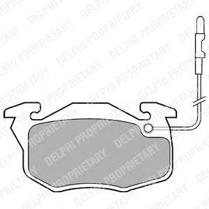 Купити CITROEN Гальмівні колодки передн.(з датч.) Saxo,Peugeot 106 Renault 19, Peugeot 306, Renault Clio Delphi lp696 (фото1) підбір по VIN коду, ціна 758 грн.