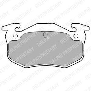 CITROEN Тормозные колодки задн. ZX 91-,Xsara,Peugeot 206-309,Renault 19,Clio,Megane I Renault 19, Clio Delphi lp699