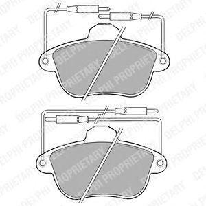 Купить Комплект тормозных колодок из 4 шт. дисков Peugeot 605 Delphi lp741 (фото1) подбор по VIN коду, цена 881 грн.