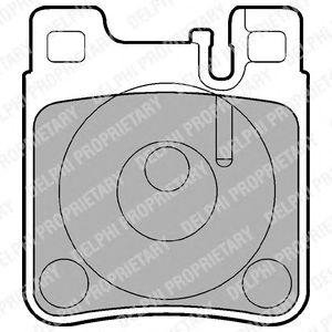 Комплект тормозных колодок из 4 шт. дисков Delphi lp841