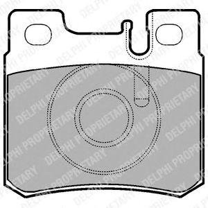 Купить Комплект тормозных колодок из 4 шт. дисков Mercedes W124, S124, W116, W126, C124, C207, C238, A124, A207, A238, C126, W202, W210, S202, CLK-Class Delphi lp946 (фото1) подбор по VIN коду, цена 657 грн.