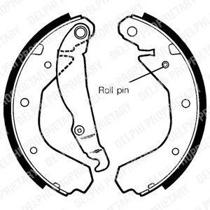 Комплект тормозных колодок из 4 шт. барабанов Delphi ls1307