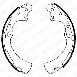 Купить Тормозные колодки барабанные Nissan Pathfinder Delphi ls1505 (фото1) подбор по VIN коду, цена 1435 грн.