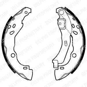 Гальмівні колодки, барабанні Dacia Logan, Renault Logan, Citroen C3, Renault Clio, Citroen C2 Delphi ls1929