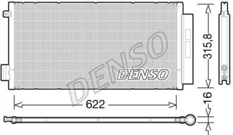 Купить Радиатор кондиционера Fiat 500, Tipo DENSO dcn09044 (фото1) подбор по VIN коду, цена 4636 грн.