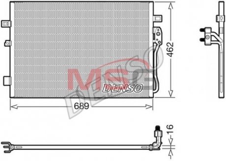 Конденсер кондиционера DENSO dcn09145