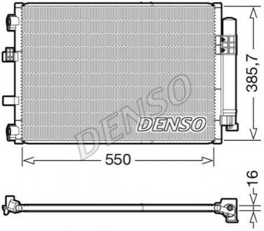 Радіатор кондиціонераFORD FOCUS III 11-н.в.,GRAND C-MAX (DXA/CB7, DXA/CEU) 12-19,C-MAX II (DXA/CB7, DXA/CEU) 12-19 Ford Focus, C-Max DENSO dcn10043