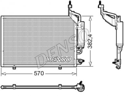 Конденсатор кондиціонера FORD Fiesta VI 1.0 2008 - DENSO dcn10050