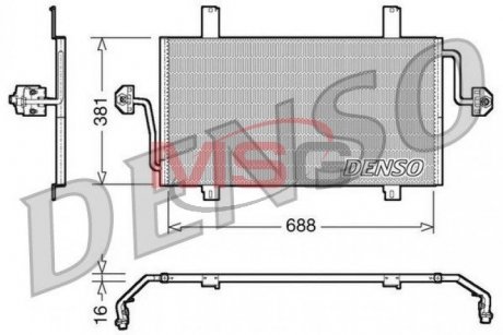 Радіатор кондиціонера Renault Master, Opel Movano DENSO dcn23016