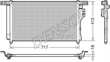 Купить Конденсер кондиционера Hyundai Santa Fe DENSO dcn41008 (фото1) подбор по VIN коду, цена 6130 грн.