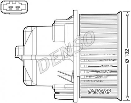Вентилятор салона LAND ROVER / VOLVO Range Rover Evoque / XC60 2011 - Volvo V60, V70, XC60, S80, XC70, S60 DENSO dea33002