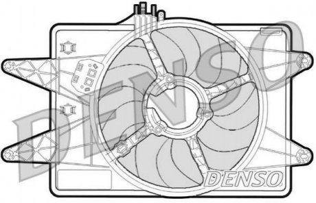 Купить Вентилятор радиатора Fiat Doblo DENSO der09024 (фото1) подбор по VIN коду, цена 5435 грн.