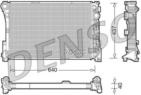 Радиатор охлаждения Mercedes-benz DB E212 2.2 OM651 DENSO drm17046