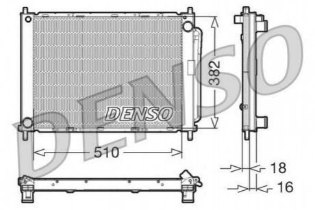 Купить Радиатор системы охлаждения Renault Clio DENSO drm23100 (фото1) подбор по VIN коду, цена 8336 грн.