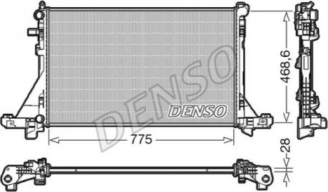 Купить Радиатор охлаждения Opel Movano, Renault Master DENSO drm23112 (фото1) подбор по VIN коду, цена 7368 грн.