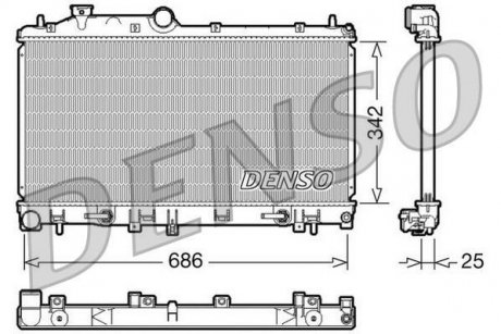 Купить Конденсер Subaru Forester DENSO drm36005 (фото1) подбор по VIN коду, цена 8454 грн.