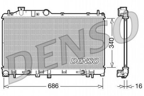 Радиатор охлаждения Subaru Impreza, Forester, Legacy DENSO drm36009