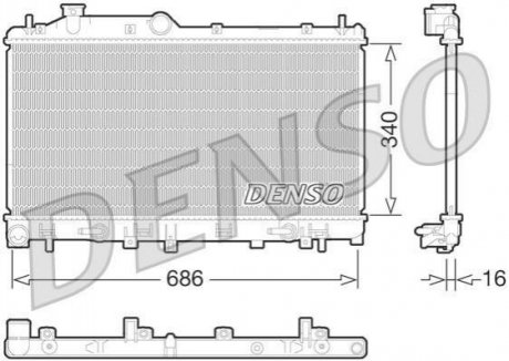 Купить Конденсер Subaru Outback, Legacy DENSO drm36015 (фото1) подбор по VIN коду, цена 7965 грн.
