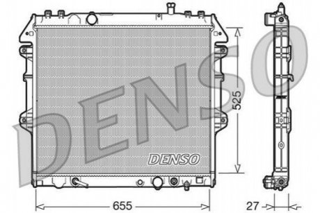 Купити Радіатор охолоджування Toyota Hilux DENSO drm50045 (фото1) підбір по VIN коду, ціна 7983 грн.