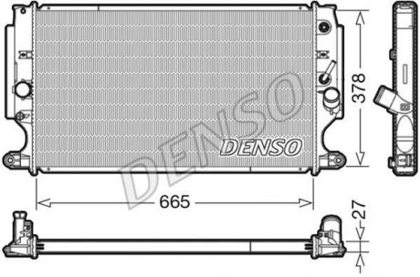 Купить Радиатор охлаждения Toyota Avensis DENSO drm50088 (фото1) подбор по VIN коду, цена 8160 грн.