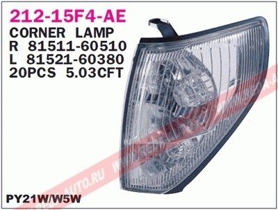 Показатель поворота Toyota Land Cruiser DEPO 212-15F4L-AE