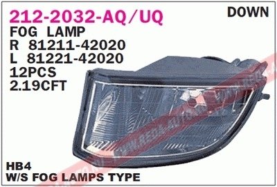 Противотуманная фара передняя DEPO 2122032RUQ