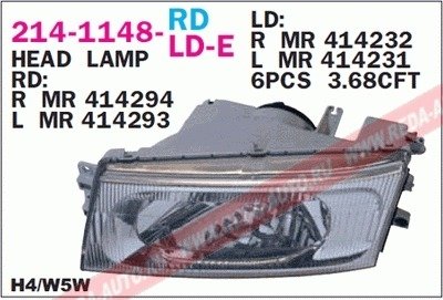 Купить Фара передняя Mitsubishi Lancer DEPO 214-1148L-LD-E (фото1) подбор по VIN коду, цена 2539 грн.