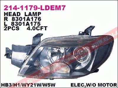Купить Фара передняя Mitsubishi Outlander DEPO 214-1179R-LDEM7 (фото1) подбор по VIN коду, цена 6902 грн.