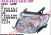 Купить Фара передняя Mitsubishi Pajero DEPO 214-1186L-LD-EM (фото1) подбор по VIN коду, цена 7464 грн.