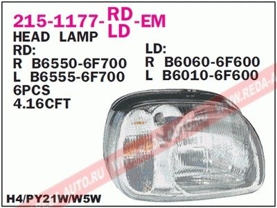 Купить Фара передняя Nissan Micra DEPO 215-1177R-LD-EM (фото1) подбор по VIN коду, цена 2617 грн.