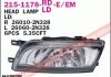 Купить Фара передняя Nissan Almera DEPO 215-1178R-LD-EM (фото1) подбор по VIN коду, цена 3631 грн.