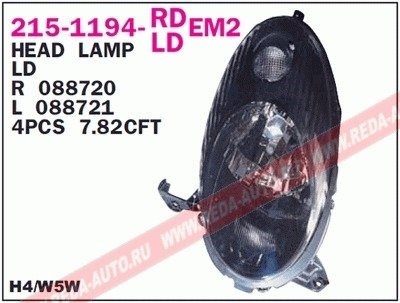 Купить Фара передняя Nissan Micra DEPO 215-1194L-LDEM2 (фото1) подбор по VIN коду, цена 2655 грн.